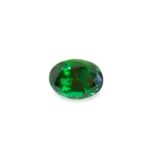 NO RESERVE - AN UNMOUNTED GREEN TOURMALINE  Oval cut, 0.90 carats