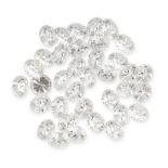 NO RESERVE - A MIXED LOT OF UNMOUNTED MOISSANITE  Brilliant cut, approximate total 34.70 carats