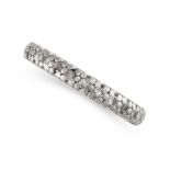 A DIAMOND ETERNITY BAND RING the band set all around with a single row of round brilliant cut