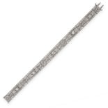 AN EXQUISITE ART DECO DIAMOND BRACELET, TIFFANY & CO in platinum and 18ct white gold, of strap