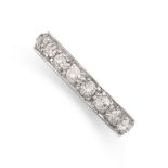 A DIAMOND FULL ETERNITY RING the band set all around with a row of old cut diamonds totalling 1.8-