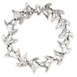 GEORG JENSEN, AN ABSTRACT SILVER LINK NECKLACE in silver, designed by Henning Koppel, design