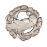 GEORG JENSEN, A SILVER BROOCH in silver, designed by Kristian Mohl-Hansen, design number 123,