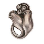 GEORG JENSEN, A SILVER FUSCHIA BROOCH designed as a stylised spray of fuschia flowers and berries,