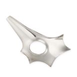 GEORG JENSEN, A VINTAGE BROOCH in silver, designed by Henning Koppel, design number 372, of abstract