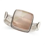 GEORG JENSEN, A SMOKY QUARTZ BANGLE in silver, designed by Vivianna Torun, design number 203B, the