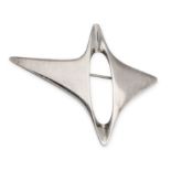 GEORG JENSEN, AN ABSTRACT SILVER BROOCH in silver, designed by Henning Koppel, design number 339,