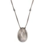 GEORG JENSEN, A SILVER NECKLACE in silver, designed by Astrid Fog, design number 122, the bar link