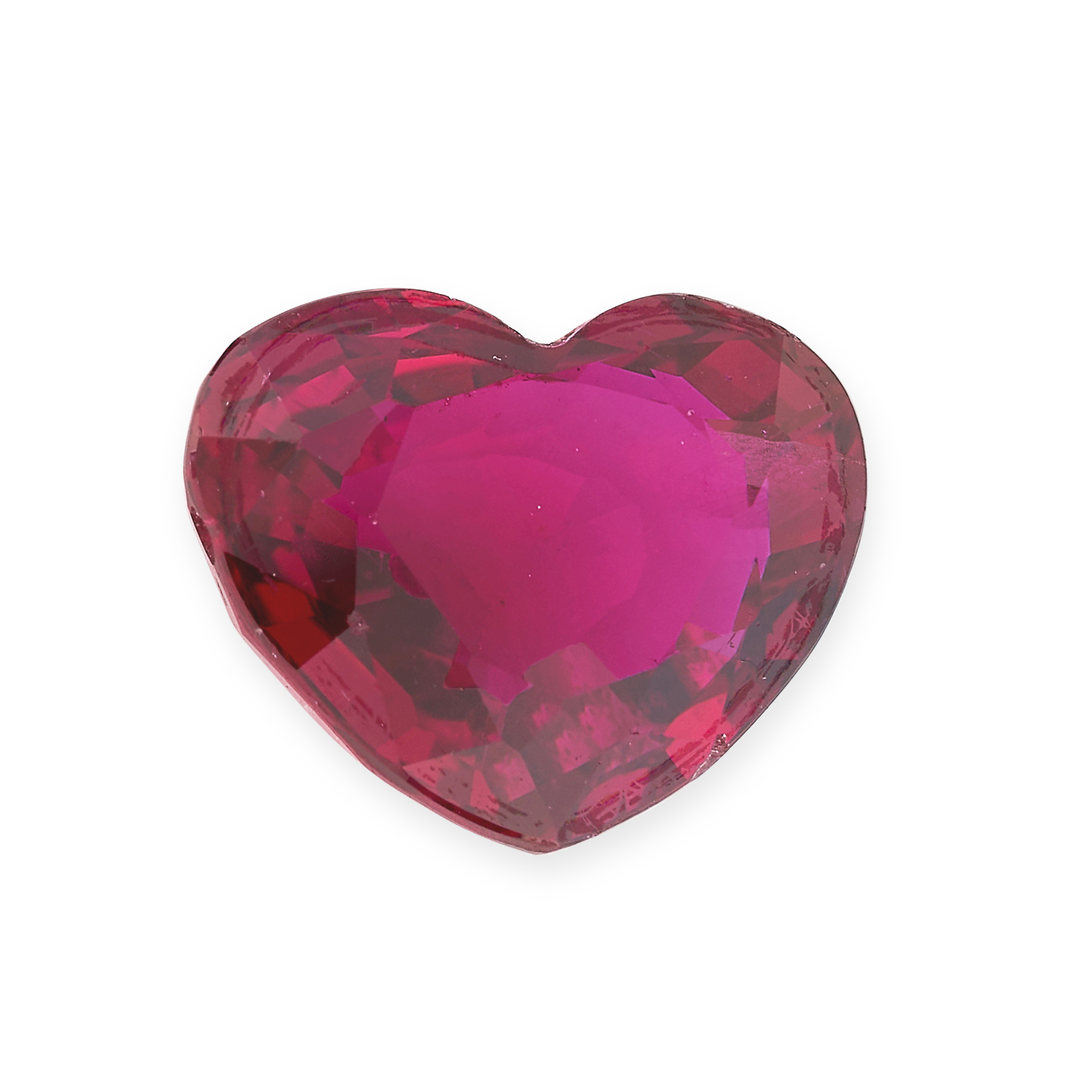 AN UNMOUNTED SAPPHIRE AND AN UNMOUNTED RUBY heart cut, the sapphire of 3.64 carats, the ruby of 2.57 - Image 2 of 2