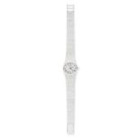 CHOPARD, A VINTAGE DAMENUHR LADIES WATCH, REF. 5036, in 18ct white gold, an oval shaped dial to a