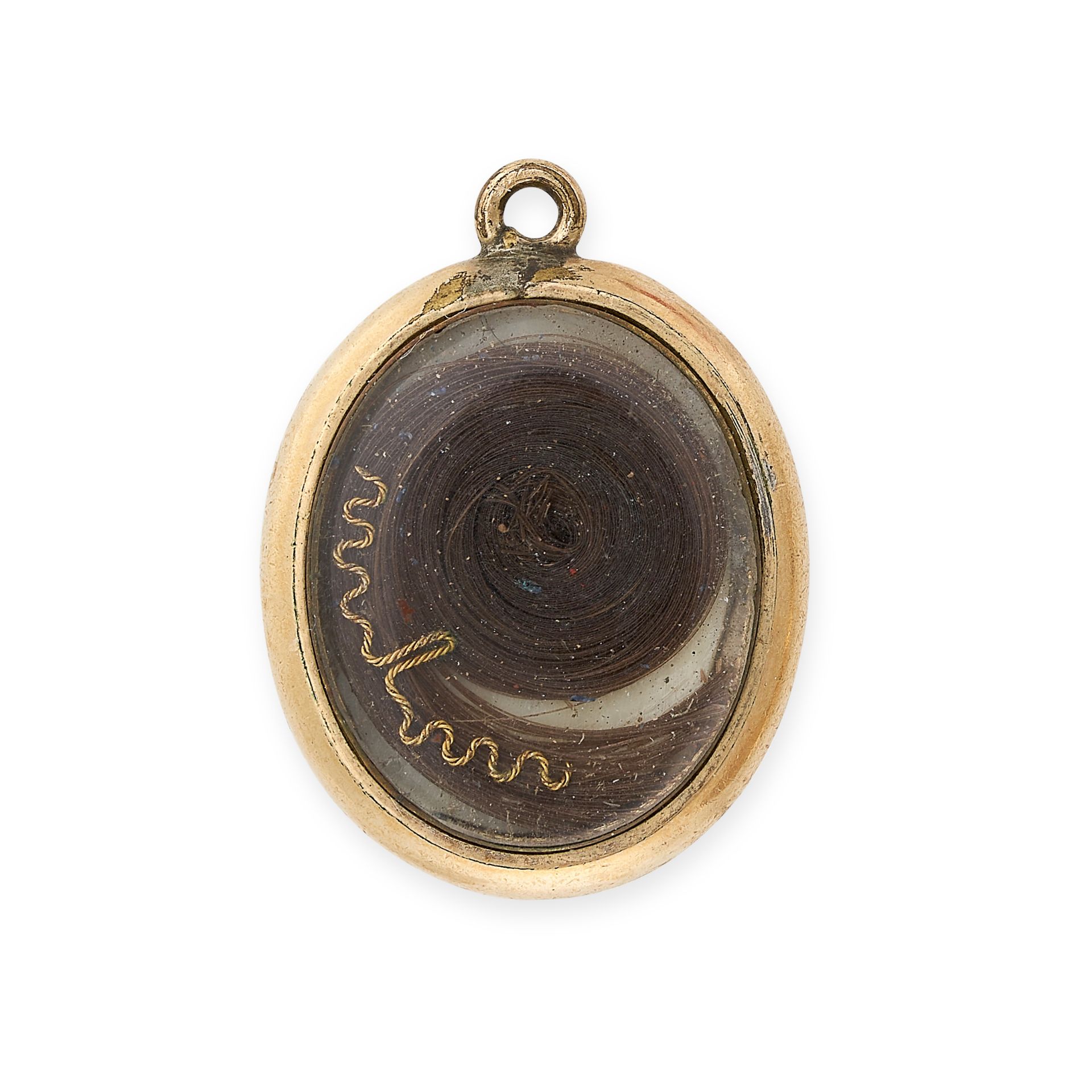 NO RESERVE - AN ANTIQUE VICTORIAN ENAMEL LOCKET PENDANT, 19TH CENTURY in yellow gold, the oval - Image 2 of 3