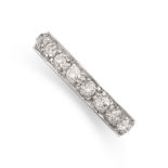 NO RESERVE - A DIAMOND FULL ETERNITY RING the band set all around with a row of old cut diamonds