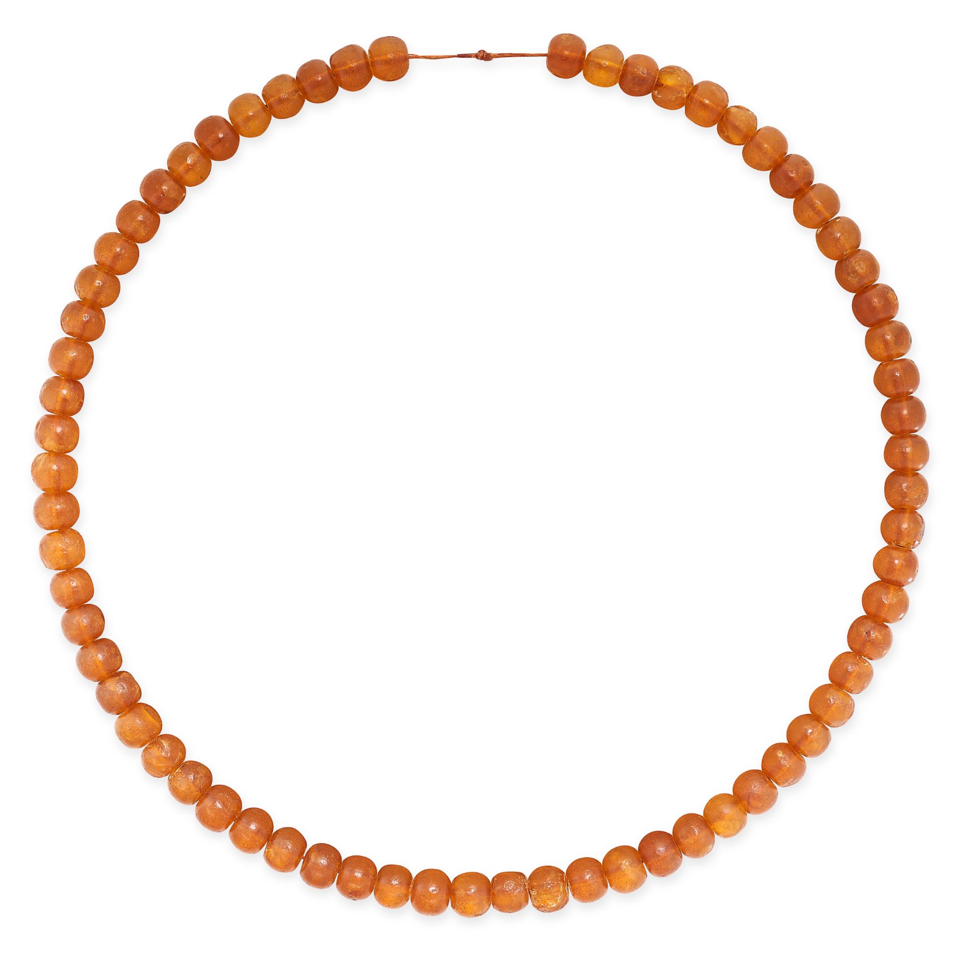 NO RESERVE- TWO AMBER BEAD NECKLACES one with butterscotch amber beads the other with round amber - Image 2 of 2