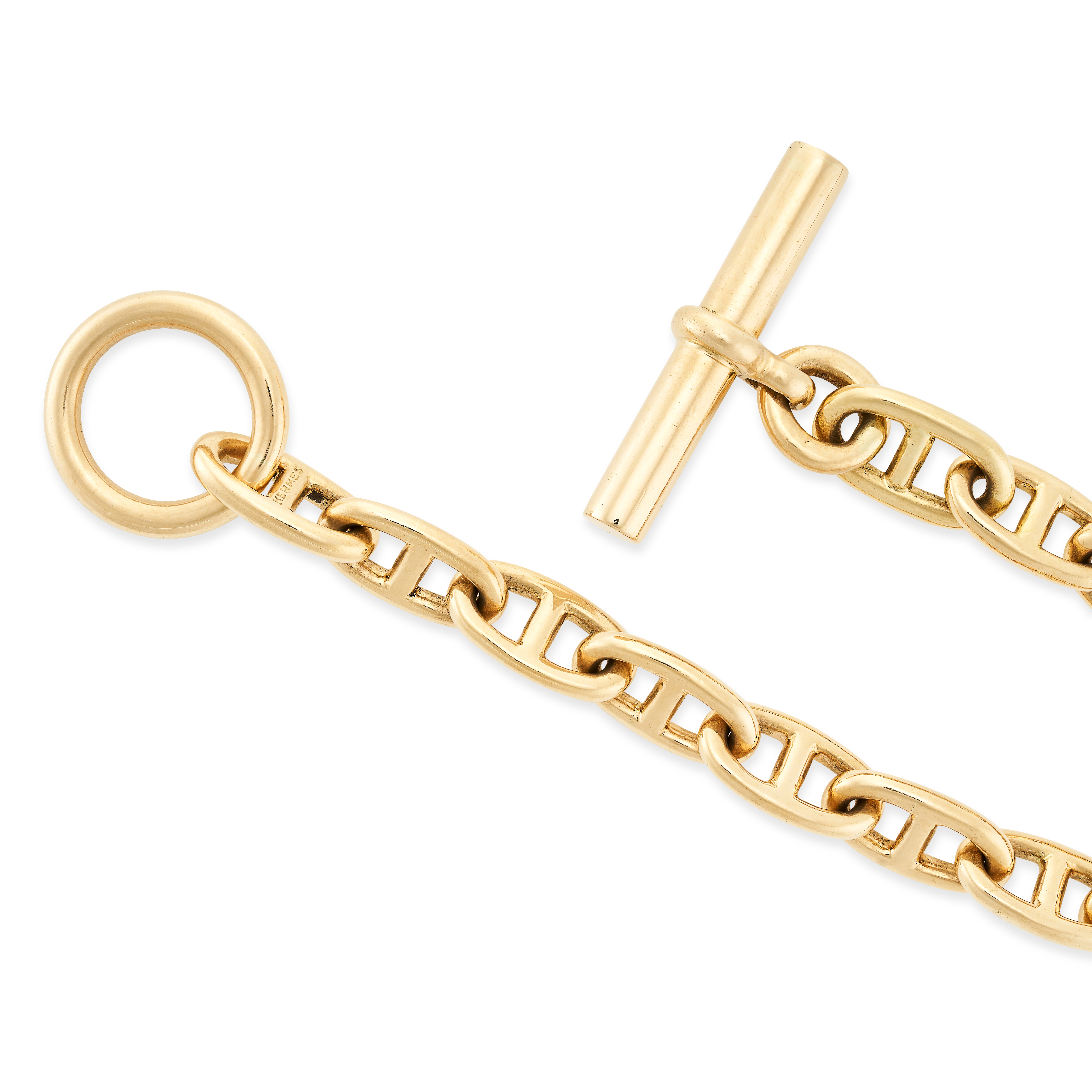 HERMES, A CHAINE D'ANCRE BRACELET in 18ct yellow gold, comprising a row of interlocking mariner - Image 2 of 2