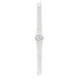 CHOPARD, A VINTAGE DAMENUHR LADIES WATCH, REF. 5036 in 18ct white gold, the oval shaped dial to a