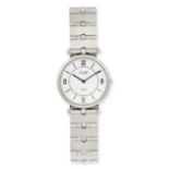 VAN CLEEF & ARPELS, A VINTAGE LA COLLECTION WATCH in stainless steel, white dial with Roman numeral