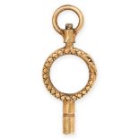 AN ANTIQUE OUROBOROS WATCH KEY / PENDANT the central section designed as an ouroboros, no assay