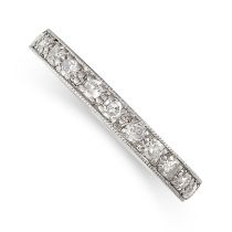 A DIAMOND ETERNITY RING the band set all around with a single row of round cut diamonds, the