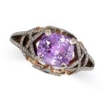 SOLANGE AZAGURY-PARTRIDGE, A PURPLE SAPPHIRE AND DIAMOND BABY STAR RING in 18ct gold, comprising a