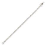 A 12.85 CARAT DIAMOND LINE BRACELET in 18ct white gold, comprising a single row of thirty-nine round