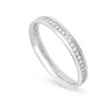 TIFFANY & CO, A DIAMOND ETERNITY RING in 18ct white gold, set with a single row of round brilliant
