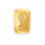 NO RESERVE - A RUSSIAN 24 CARAT YELLOW GOLD INGOT CCCP markings, 63787, 10.1g.