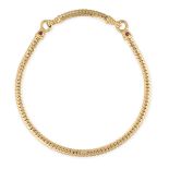 BALESTRA, A RUBY COLLAR NECKLACE the flat snake link chain set with two circular motifs accented