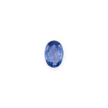 AN UNMOUNTED SAPPHIRE oval cushion cut, 1.07 carats.