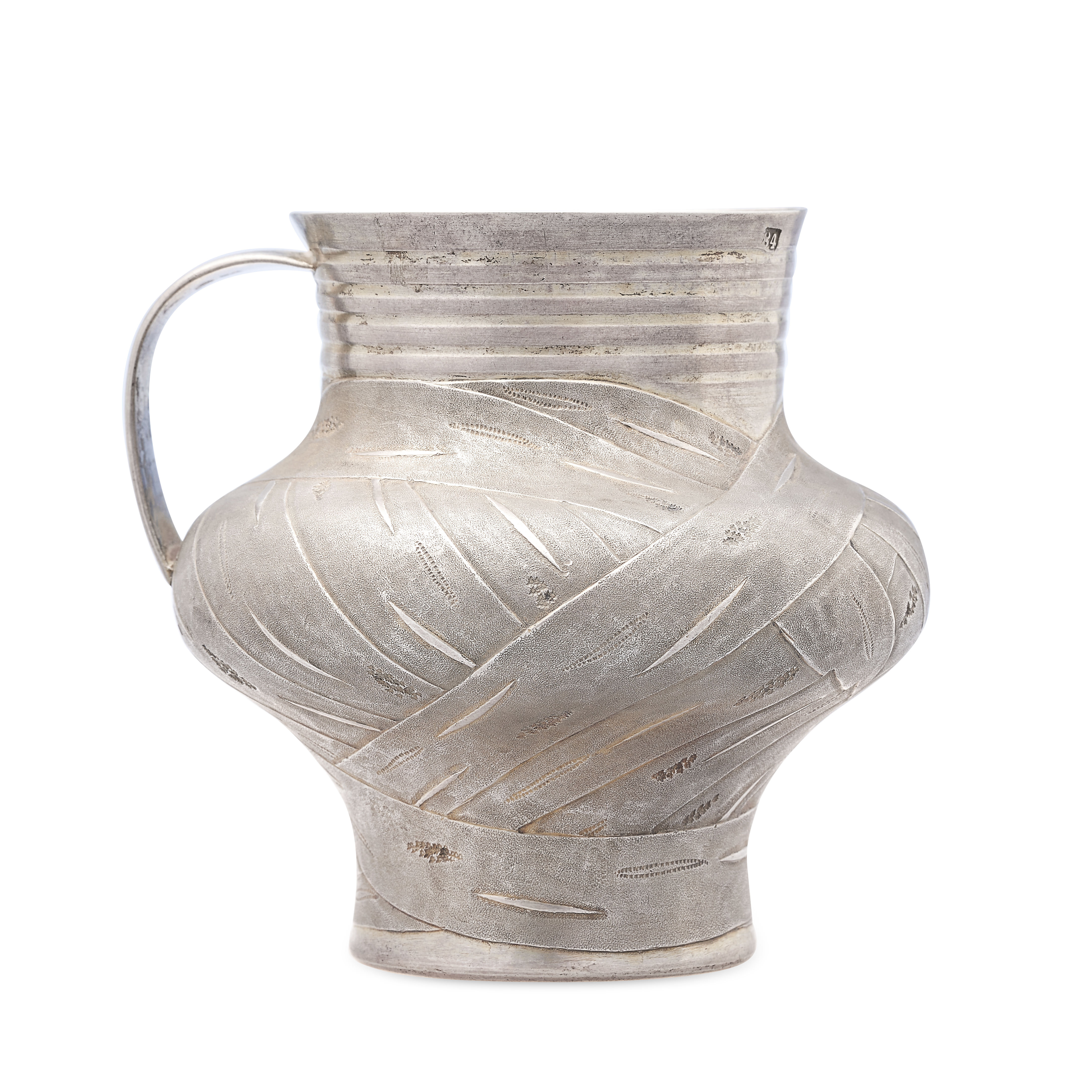 AN ANTIQUE IMPERIAL RUSSIAN SILVER CREAM / MILK JUG, MOSCOW 1866 in 84 zolotnik silver, maker's mark