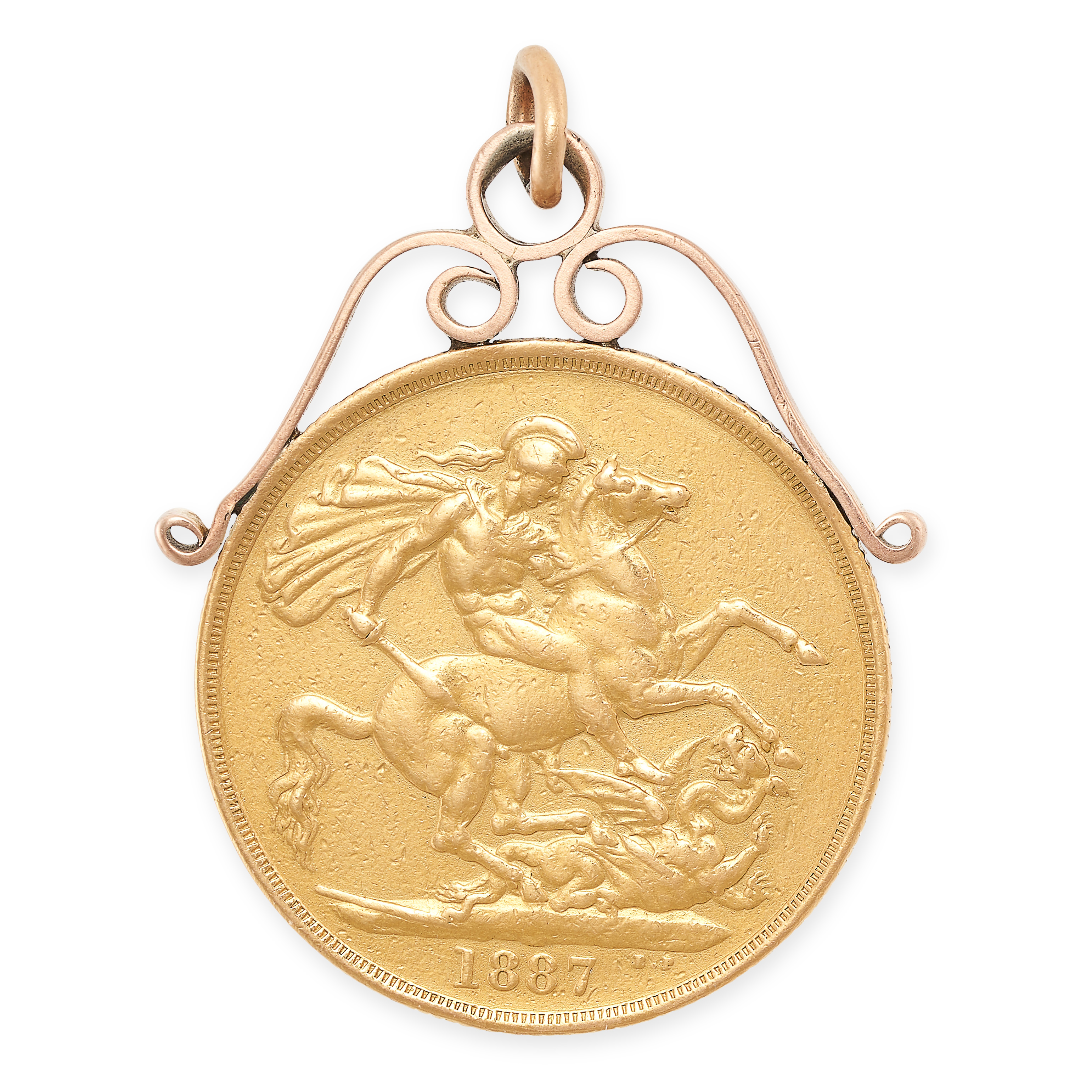 AN ANTIQUE VICTORIAN JUBILEE DOUBLE SOVEREIGN PENDANT, 19TH CENTURY AND LATER in 22ct yellow gold - Image 2 of 2