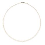 TWO PEARL NECKLACES each comprising a single row of graduated pearls ranging from 2.2mm to 4.8mm and