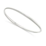 GEORGE JENSEN, A SILVER BANGLE in sterling silver, comprising a tapering elliptical bangle, signed
