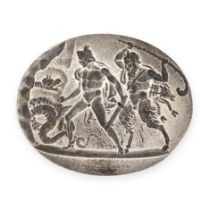 NO RESERVE - A SILVER INTAGLIO, AFTER PONIATOWSKI depicting Mercury & Pan at the mouth of the