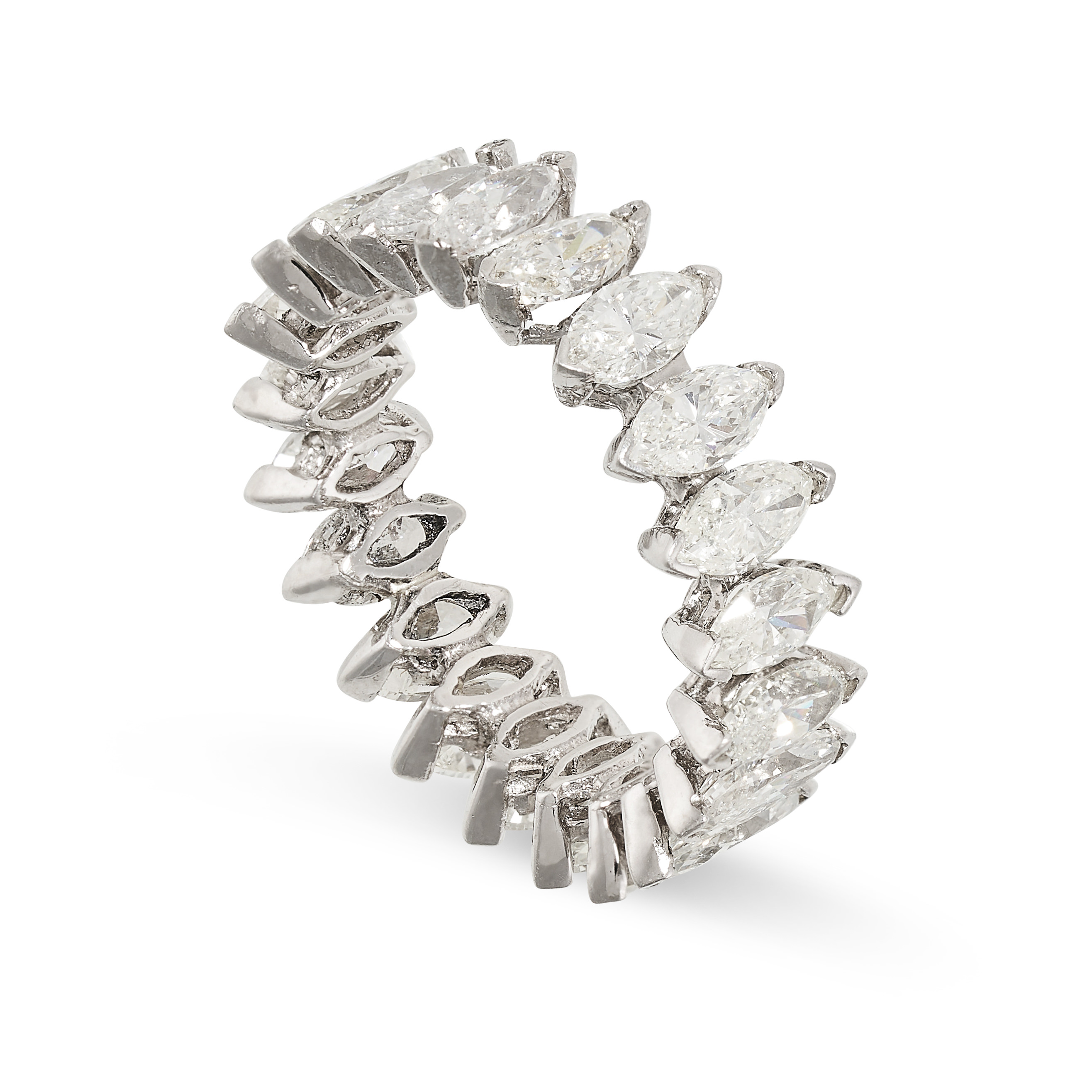 A DIAMOND FULL ETERNITY RING set with a row of twenty-one marquise cut diamonds all totalling 2.0- - Image 2 of 2