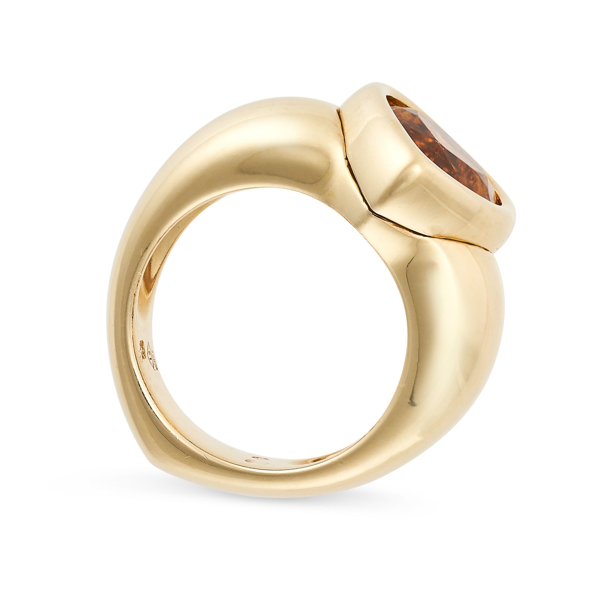 PIAGET, A CITRINE HEART RING in 18ct yellow gold, set with a heart shaped citrine, signed Piaget and - Image 2 of 2