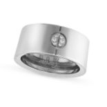 CARTIER, A DIAMOND LOVE RING in 18ct white gold, the wide band with a single screw motif pave set