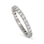 BOUCHERON, A DIAMOND FULL ETERNITY RING in platinum, set with round brilliant cut diamonds, the