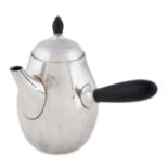 GEORG JENSEN, A NO. 80A SILVER AND EBONY WOOD COFFEE POT the coffee pot in silver with ebony wood...