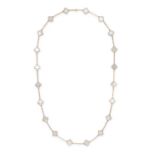 VAN CLEEF & ARPELS, A MOTHER OF PEARL ALHAMBRA NECKLACE in 18ct yellow gold, the chain punctuated by