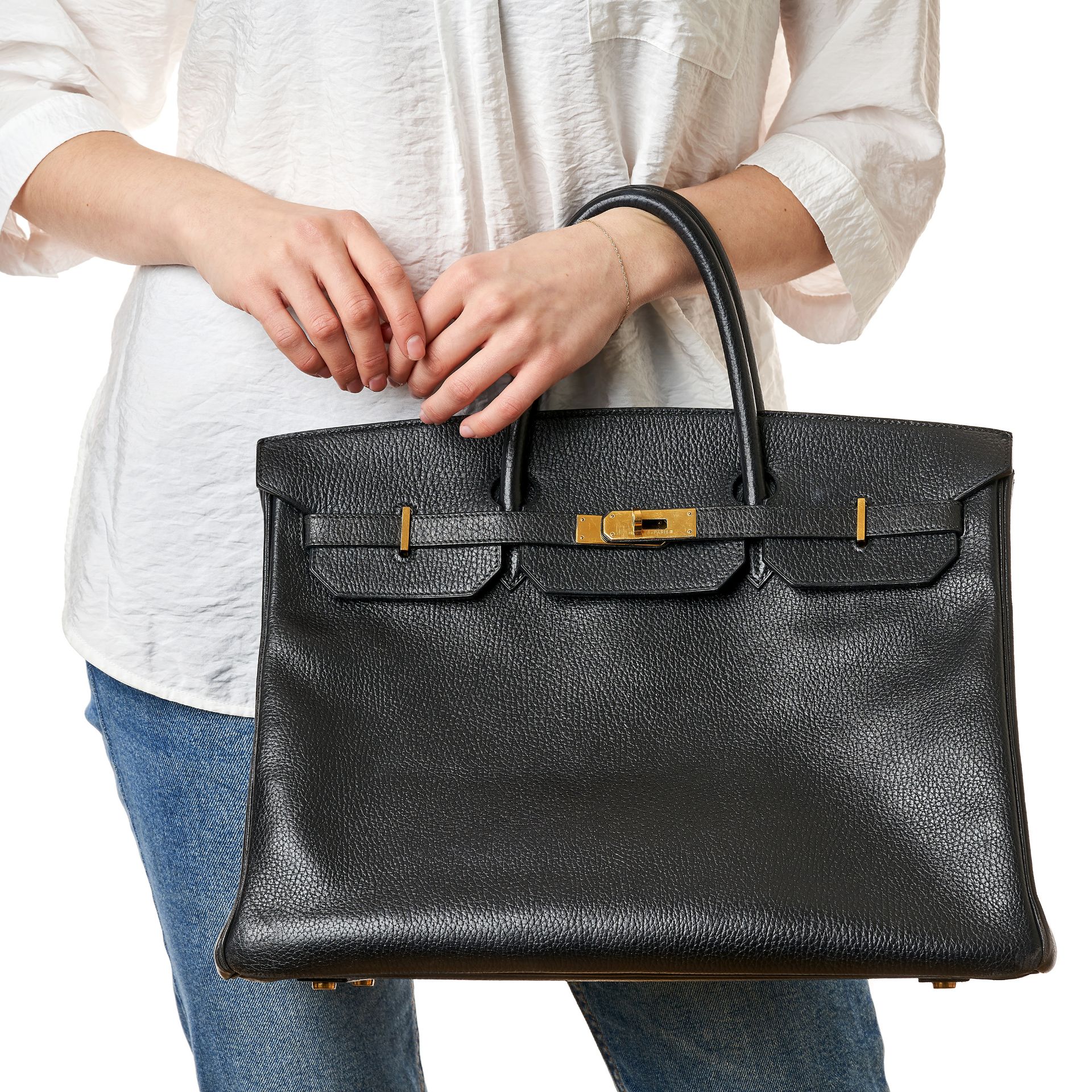 HERMES, A BLACK BIRKIN 40, circa 1985 - Bild 7 aus 7