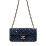 CHANEL, A NAVY PATENT MINI BAG