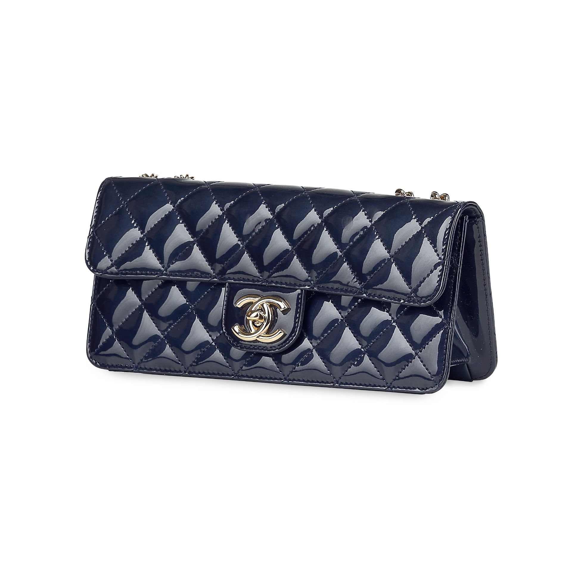 CHANEL, A NAVY PATENT MINI BAG - Bild 6 aus 9