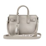 SAINT LAURENT, A GREY NANO SAC DE JOUR SUPPLE BAG