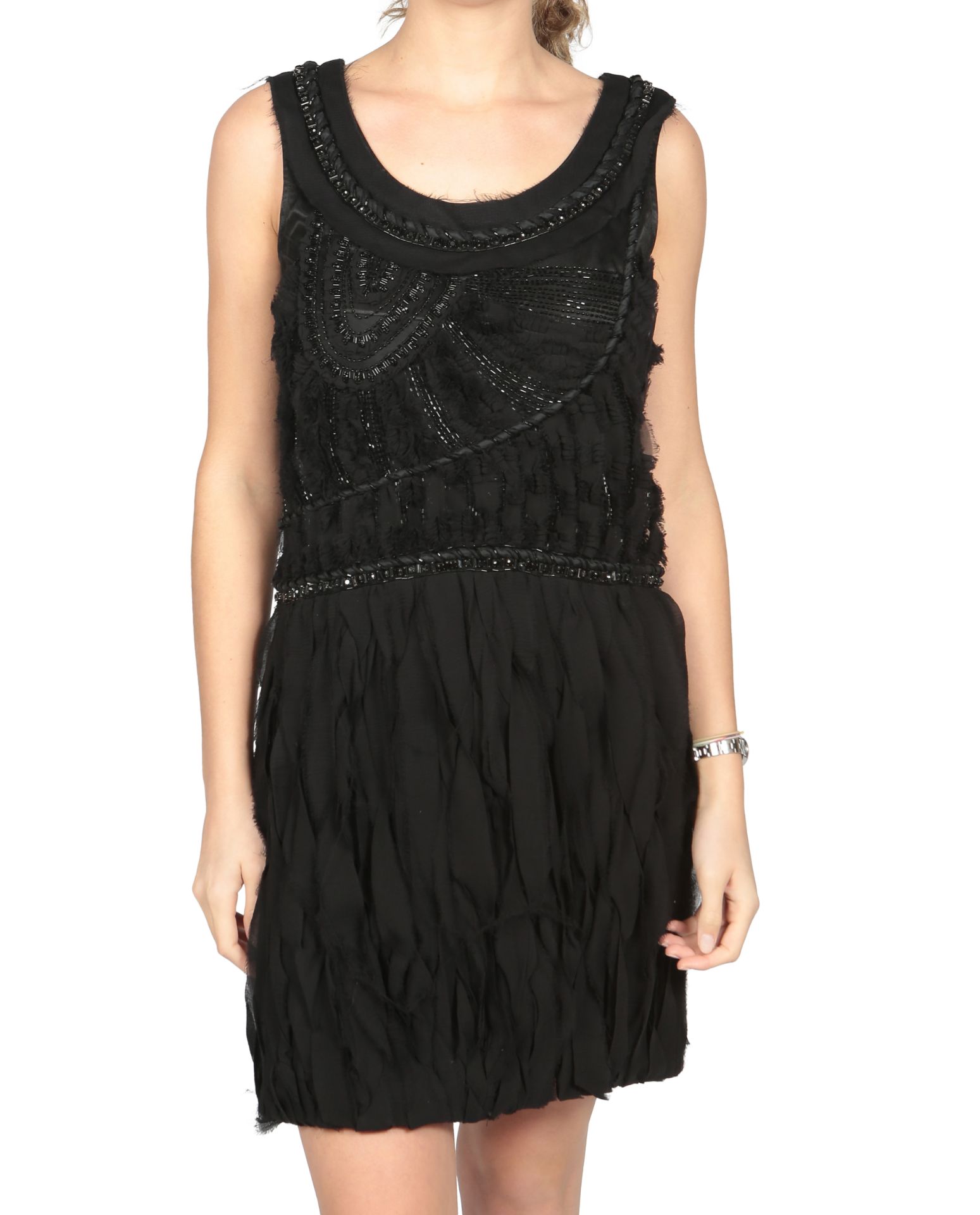 ALBERTA FERRETTI, A BEADED SHIFT DRESS.