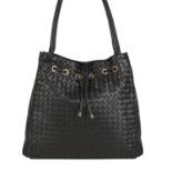 BOTTEGA VENETA, A VINTAGE BLACK INTRECCIATO BUCKET BAG