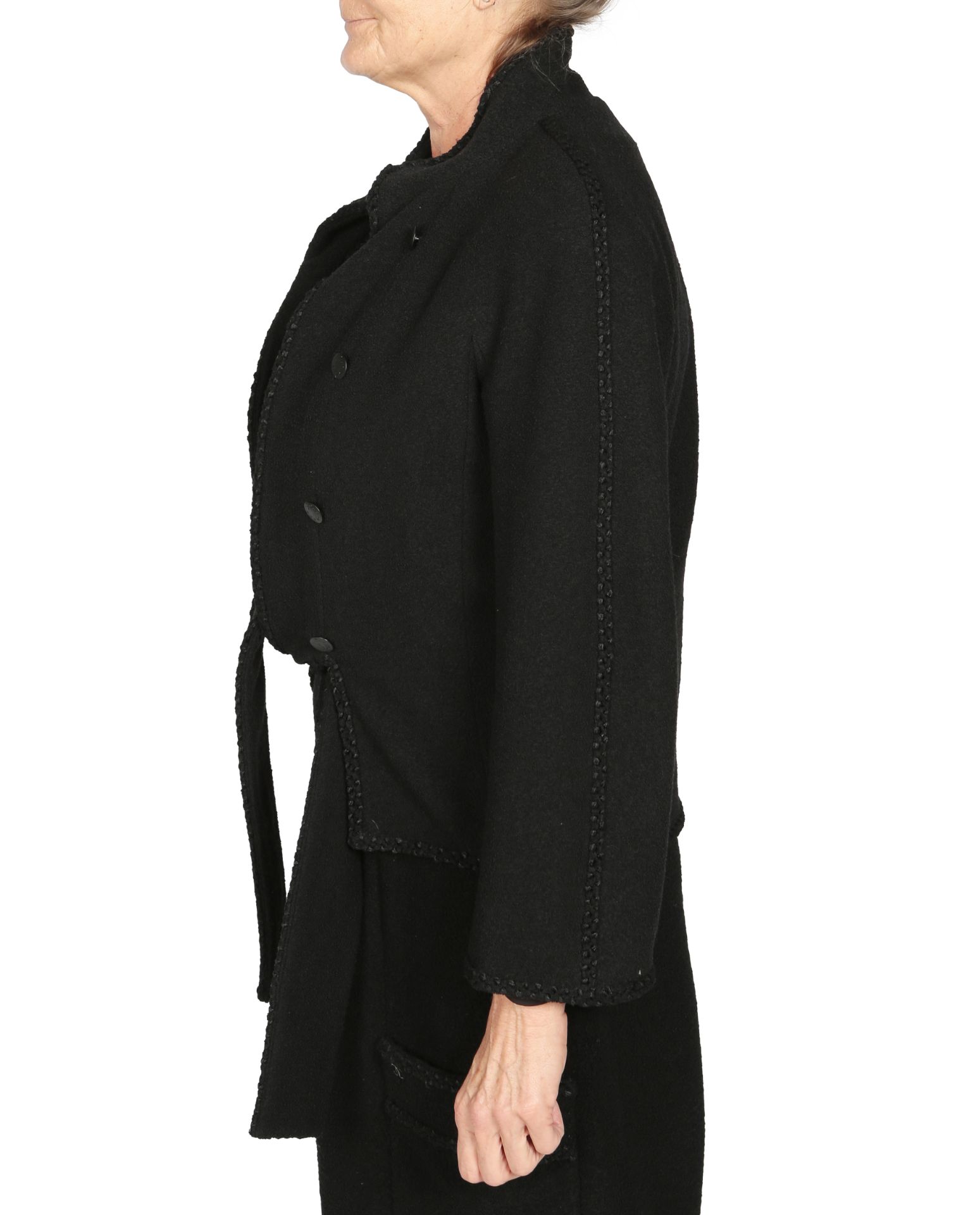 CHANEL, A BLACK WOOL JACKET - Image 2 of 5