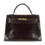 HERMES, A KELLY 32 CROCODILE BAG