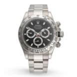 ROLEX, A VINTAGE OYSTER PERPETUAL DAYTONA COSMOGRAPH WRISTWATCH in 18ct white gold, with black di...