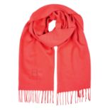 HERMES, A CORAL CASHMERE SCARF