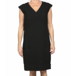 CHANEL, A BLACK WOOL DRESS